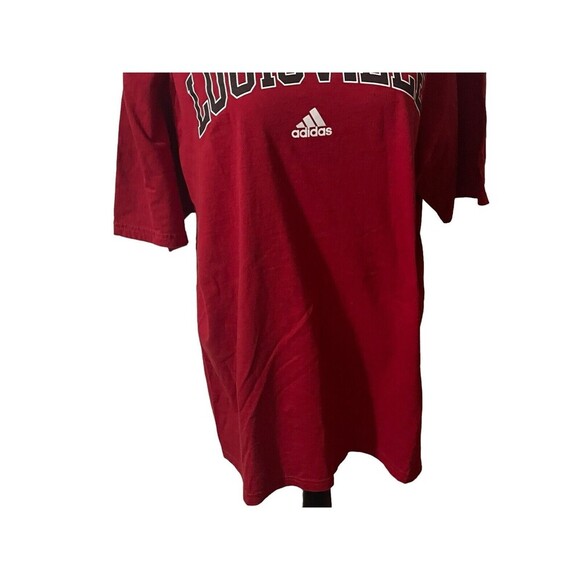 Louisville Adidas Shirt Mens XL Short Sleeve Basketball Pullover Red - Picture 8 of 15